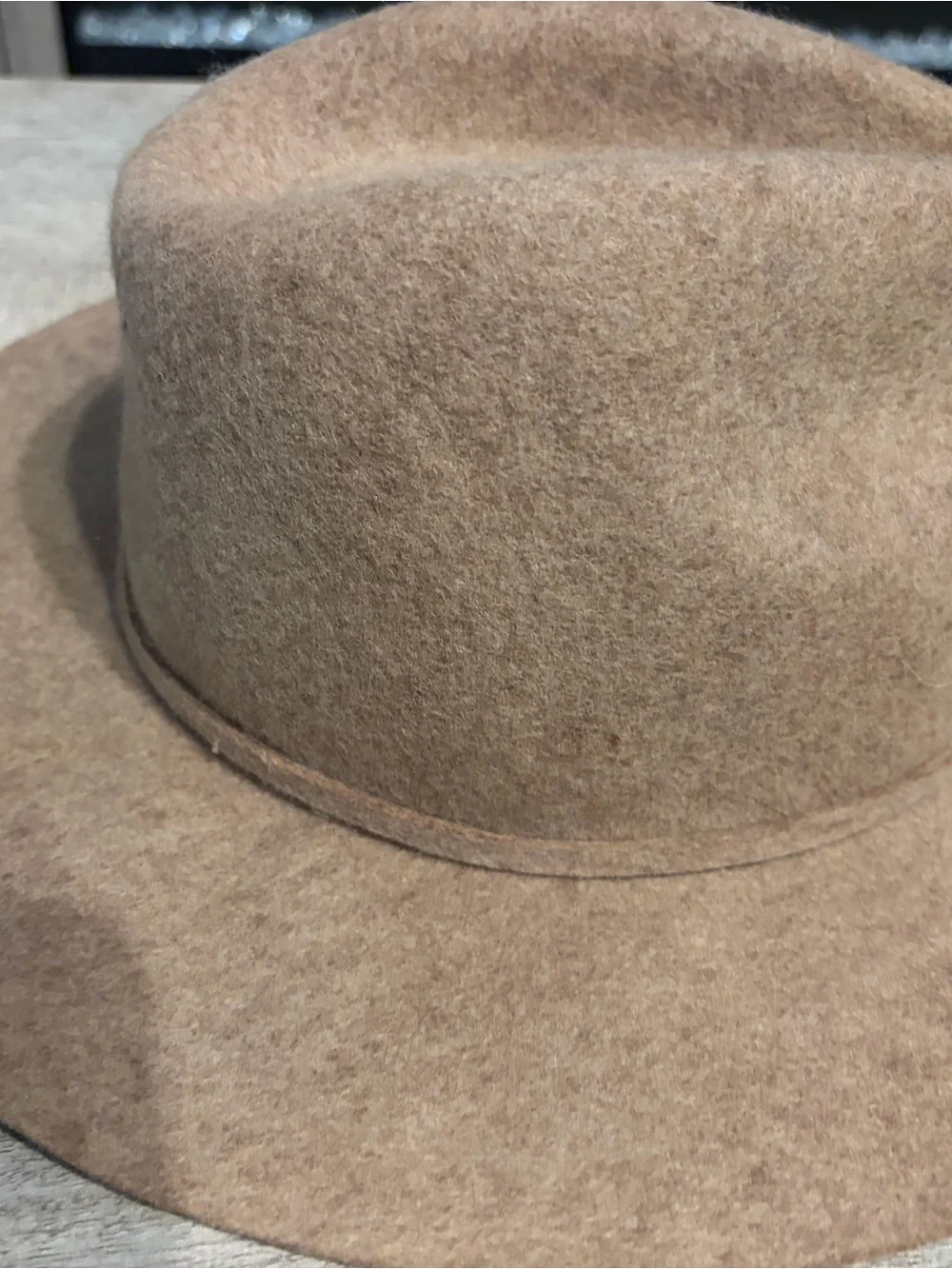 J. Crew tan wool felt fedora hat